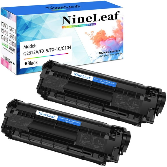 NineLeaf Compatible Toner Cartridge Replacement for HP 12A Q2612A use for Laser Jet 1020 1012 1022 1022n 1010 1018 3050 3015 3055 3030 3052 M1319F Printer (Black,2-Pack)