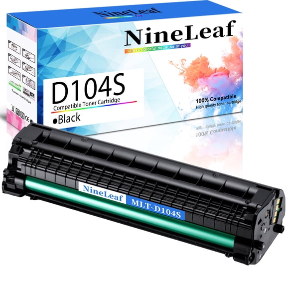 NineLeaf Compatible Toner Cartridge Replacement for Samsung 104S D104S MLT-D104S MLTD104S Use in ML-1661 ML-1667 ML-1655 ML-1660 ML-1670 ML-1675 ML-1865W SCX-3205W SCX-3210 Printer (1 Pack Black)