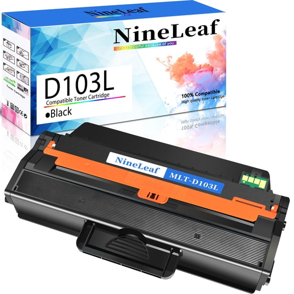 NineLeaf Compatible Toner Cartridge Replacement for Samsung D103L MLT-D103L Work on ML-2951ND 2950ND 2955DW 295x SCX-4729FW 470x 472x SCX-4729FD SCX-4729FW Printer(1 Pack Black)