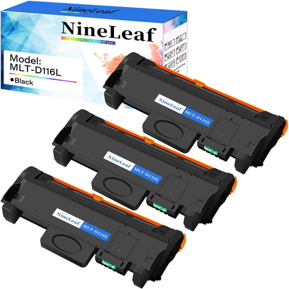 NineLeaf Compatible Toner Cartridge Replacement for Samsung D116L MLT-D116L MLTD116L to use in SL-M2625D SL-M2675 SL-M2825DW SL-M2826 SL-M2835DW SL-M2875FD SL-M2875FD Printer(3 Pack Black)