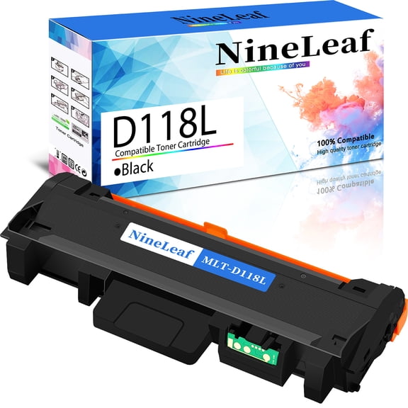NineLeaf Compatible Toner Cartridge Replacement for Samsung D118L MLT-D118L MLTD118L Work on Xpress M3015DW M3015DW/XAA M3065FW M3065FW/XAA Printer(1 Pack Black)