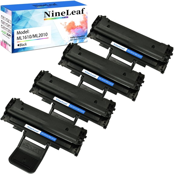 NineLeaf Compatible Toner Cartridge Replacement for Samsung ML-1610 ML-2010 ML1610 ML2010 ML-1610D3 to use in ML-1610 ML-1610R ML-1615 ML-1620 ML-1625 ML-2010 ML-2015 Laser Printer (4 Pack Black)