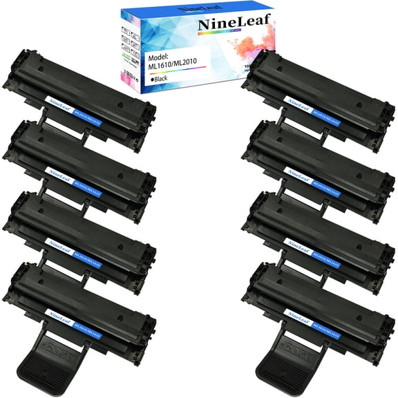 NineLeaf Compatible Toner Cartridge Replacement for Samsung ML-1610 ML-2010 ML1610 ML2010 ML-1610D3 to use in ML-1610 ML-1610R ML-1615 ML-1620 ML-1625 ML-2010 ML-2015 Laser Printer (8 Pack Black)