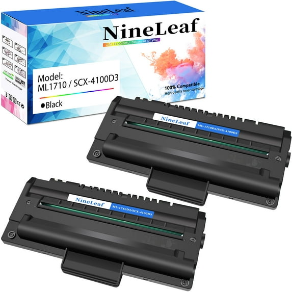 NineLeaf Compatible Toner Cartridge Replacement for Samsung ML-1710 ML1710 to use in ML-1500 ML-1510 ML-1520 ML-1710 ML-1740 ML-1750 SCX-4116 SCX-4216 Printer(2 Pack Black)