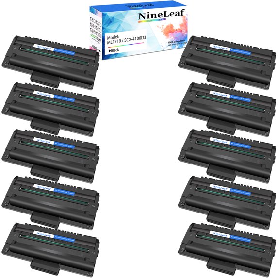 NineLeaf Compatible Toner Cartridge Replacement for Samsung ML-1710 ML1710 to use in ML-1500 ML-1510 ML-1520 ML-1710 ML-1740 ML-1750 SCX-4116 SCX-4216 Printer(8 Pack Black)