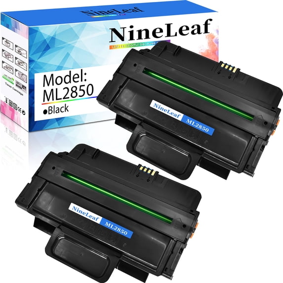 NineLeaf Compatible Toner Cartridge Replacement for Samsung ML2850 ML-2850 Work on ML-2850 ML-D2850B ML-2850D ML-2850DR ML-2851D ML-2851N ML-2851ND ML-2851NDL Printer(2 Pack Black)