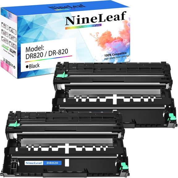 NineLeaf DR820 Compatible Drum Unit Replacement for Brother DR-820 drum to use in MFC-L6700DW MFC-L6750DW MFC-L6800DW MFC-L6900DW DCP-L5600DN DCP-L5650DN Printer (2 Pack Black)