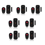 NineLeaf Door Alarm When Opened, 108dB Sliding Door Alarms and Sensors for Home Security, Wireless Burglar Alarm with Remote for Apartment Business Office Entry IP66 Waterproof 4 Volume Levels, 7Pcs