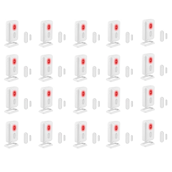 NineLeaf Door Sensor Chime,Wireless Doors Chime,Wireless Door Open Sensor,918ft Transmission Distance,Anti-theft,4 Volume Levels 36 Chime Tunes,Easy installation,for home, shop,fridge,office,20PK