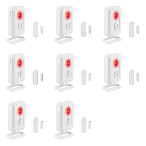 NineLeaf Door Sensor Chime,Wireless Doors Chime,Wireless Door Open Sensor,918ft Transmission Distance,Anti-theft,4 Volume Levels 36 Chime Tunes,Easy installation,for home, shop,fridge,office,8PK