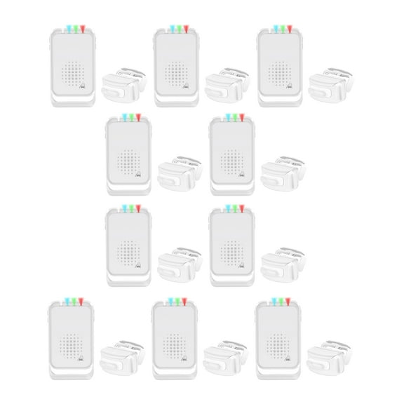 NineLeaf Driveway Alarm Wireless Sensor System, Radar and PIR Driveway Alarm, Driveway Sensor Alert System, Outdoor Motion Sensor Detector, IP64 Waterproof Weatherproof 918FT Long Range, 10Pack