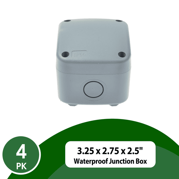 NineLeaf Dustproof Electrical Junction Box Connector,5 Pole Waterproof Enclosure Case fit 20mm Cable Gland for Outdoor Use (86x74x62mm) IP66 Rated,4PK