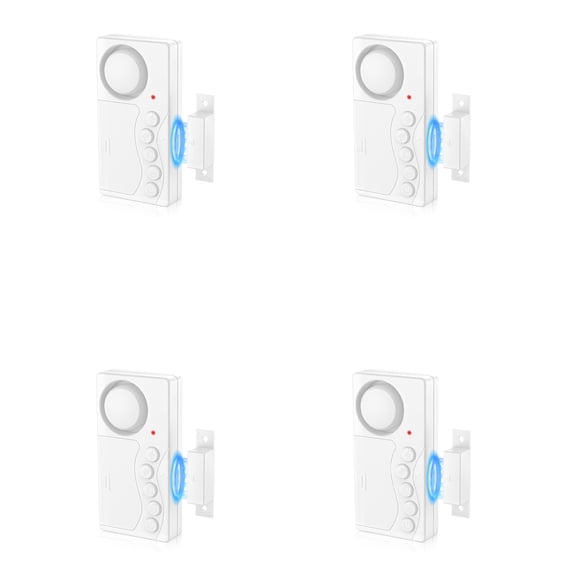 NineLeaf Freezer Door Alarm,Door and Window Alarms for Home Security,3/15/30/60 Seconds 4-In-1 Door Magnetic Refrigerator Door Open Alarm Delayed Door Closing Bell for Home Business Office Shop,4PK