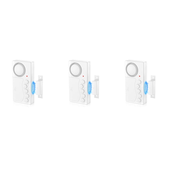 NineLeaf Freezer Door Alarm,Door and Window Alarms for Home Security,3/15/30/60 Seconds 4-In-1 Door Magnetic Refrigerator Door Open Alarm Delayed Door Closing Bell for Home Business Office Shop,3PK