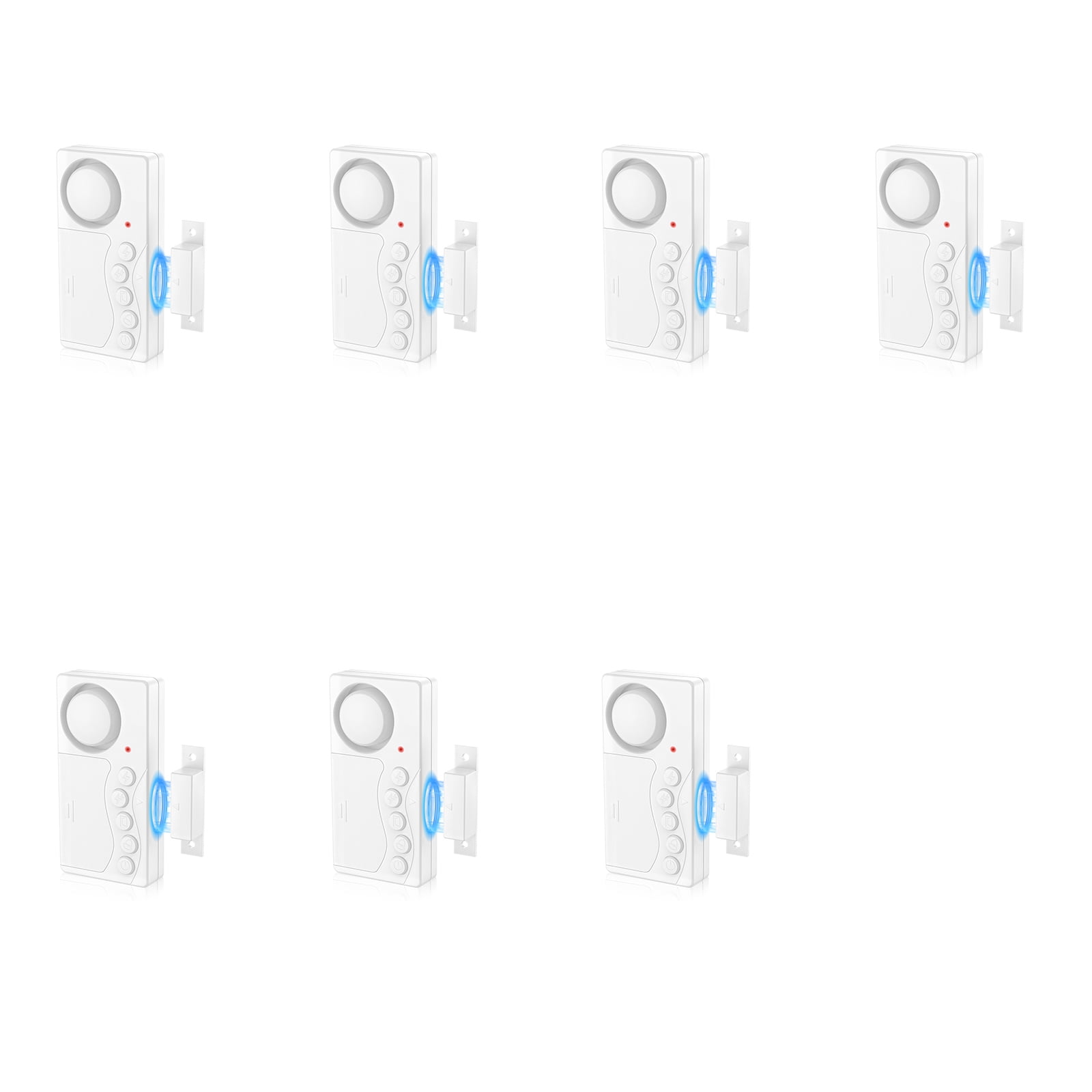 NineLeaf Freezer Door Alarm,Door and Window Alarms for Home Security,3/15/30/60 Seconds 4-In-1 Door Magnetic Refrigerator Door Open Alarm Delayed Door Closing Bell for Home Business Office Shop,7PK