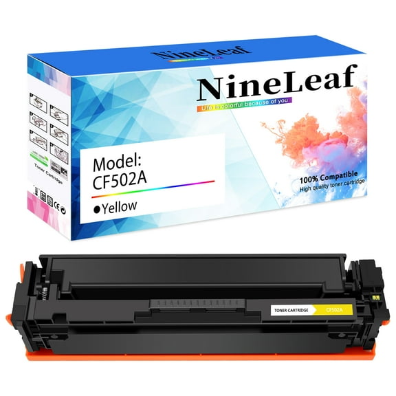 NineLeaf High Capacity Compatible Toner Cartridge Replacement for HP 202A CF502A use in Color LaserJet Pro MFP M281cdw M281fdw M281fdn M254dn M254nw Printer (Yellow,1 Pack)