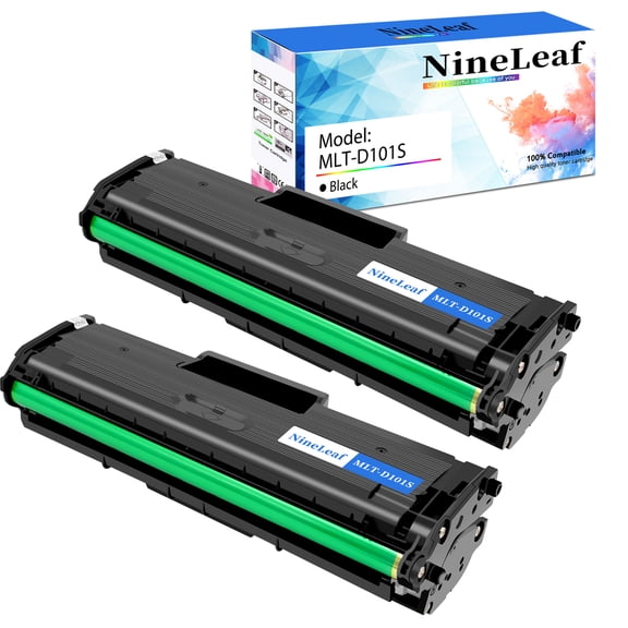 NineLeaf High Yield Compatible Toner Cartridge Replacement for Samsung 101S MLT-D101S used with ML-2165W SCX-3405FW SF-760P ML-2160 ML-2165W Printer(2 Pack,Black)