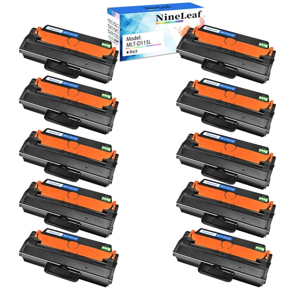 NineLeaf High Yield Compatible Toner Cartridge Replacement for Samsung MLT-D115L MLT D115L MLTD115L used with Xpress SL-M2830DW SL-M2880FW SL-M2820DW SL-M2870FW SL-M2670FN Printer(10 Pack,Black)