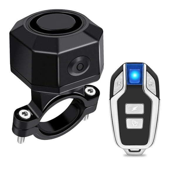 NineLeaf Rechargeable Bike Alarm, Bike Alarm with Remote Rechargeable, Bicycle Alarm Anti Theft, Motorcycle Alarm System IP65 Waterproof Wireless Car Motion Sensor Alarm for Bicycle Ebike Motorcycle