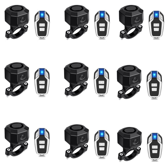 NineLeaf Rechargeable Bike Alarm, Bike Alarm with Remote Rechargeable,Bicycle Alarm Anti Theft,Motorcycle Alarm System IP65Waterproof Wireless Car Motion Sensor Alarm for Bicycle Ebike Motorcycle,9PK