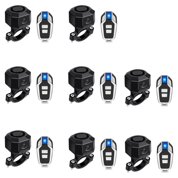 NineLeaf Rechargeable Bike Alarm, Bike Alarm with Remote Rechargeable,Bicycle Alarm Anti Theft,Motorcycle Alarm System IP65Waterproof Wireless Car Motion Sensor Alarm for Bicycle Ebike Motorcycle,8PK