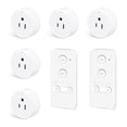 thumbnail image 1 of NineLeaf Remote Control Outlet, Wireless Remote Control Electrical Outlet Switch with Countdown Function For Lights, Fans, Christmas Lights, Small Appliance, 15A/1500W, 500FT Range, 2 Remote 5 Outlet, 1 of 8