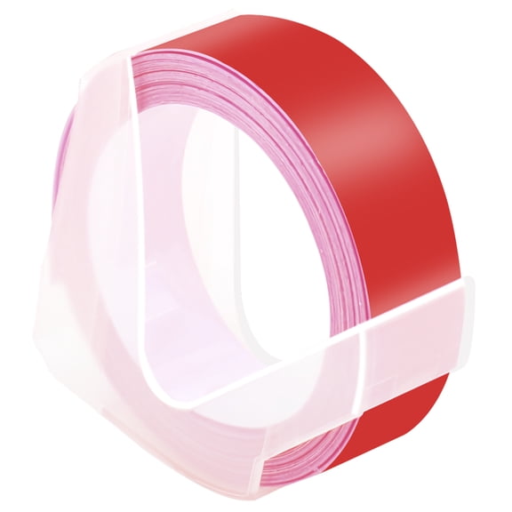 NineLeaf 20 Pack Compatible for Dymo 521202 3D Plastic Embossing Label 1/2'' x 9.8' White on Red Label Tape