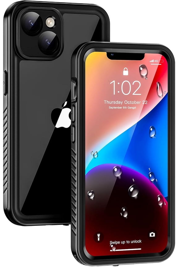 for iPhone 14 Case IP68 Waterproof, with Built in Screen Protector