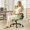 thumbnail image 1 of Ninecer 500lbs Big and Tall Office Chair with Inflatable Lumbar Support, Ergonomic Executive Desk Chair with Extra Wide Seat, Adjustable Height Computer Chair, Heavy Duty Fabric Office Chair, Green, 1 of 8