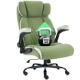 thumbnail image 1 of Ninecer Big and Tall Office Chair 500LBS, Heavy Duty Executive Desk Chair with High Back, Ergonomic Fabric Computer Chair with Flip-up Arms, Green, 1 of 9