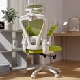 thumbnail image 1 of Ninecer Ergonomic Mesh Office Chair with Memory Foam Seat, Computer Desk Chair with Adjustable Lumbar Support & 3D Headrest, 90°Flip-up Arms, Green, 1 of 9