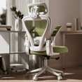 thumbnail image 1 of Ninecer Ergonomic Office Chair, Computer Desk Chair with Wheels, High Back Mesh Office Chair with Adjustable Lumbar Support, Headrest, Flip-Up Armrests, Green, 1 of 6