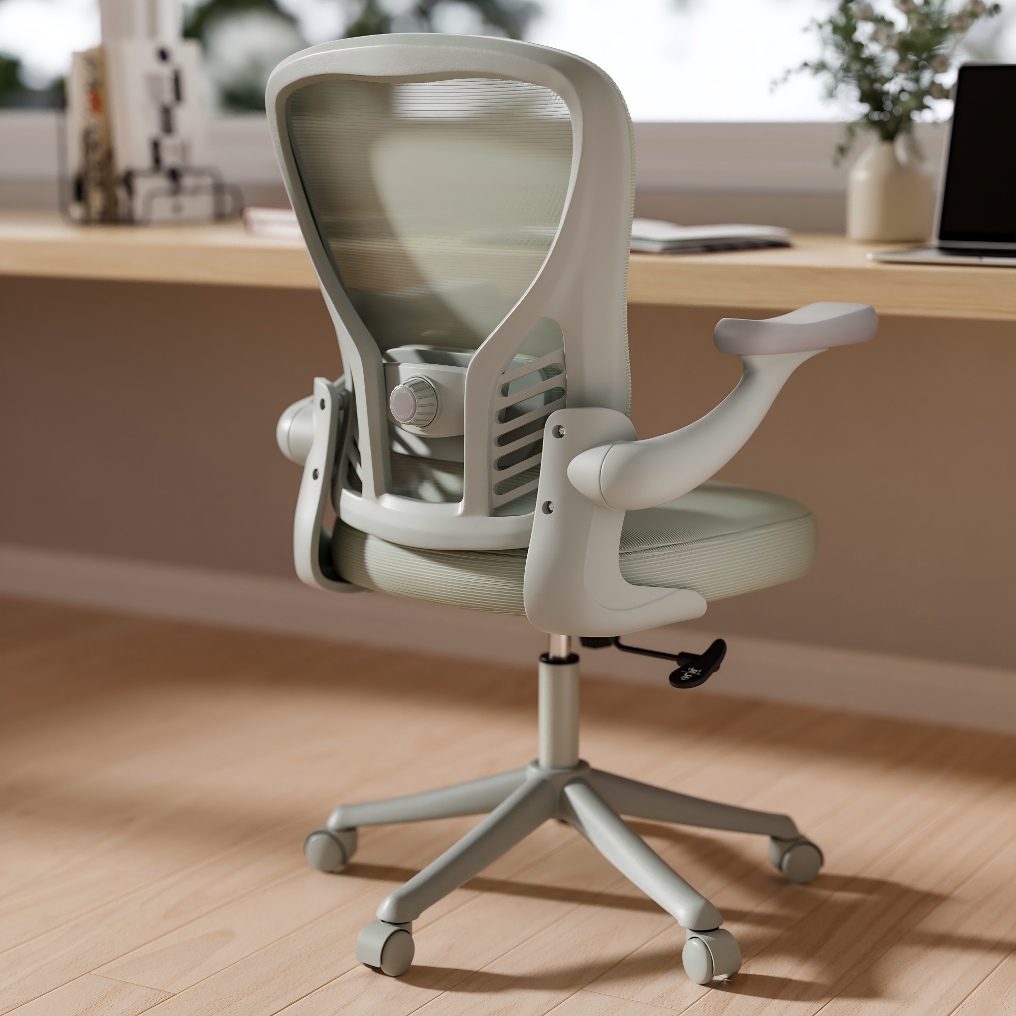 Ninecer Mesh Office Chair, Ergonomic Desk Chair with Flipup Armrest
