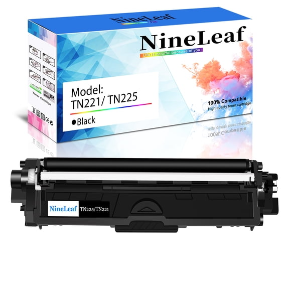 Nineleaf TN221 Compatible Toner Cartridge Replacement for Brother TN221 TN-221 TN221BK to work with MFC-9130CW HL-3170CDW HL-3140CW HL-3180CDW MFC-9330CDW DCP-9020CDN Printer(1 Pack,Black)
