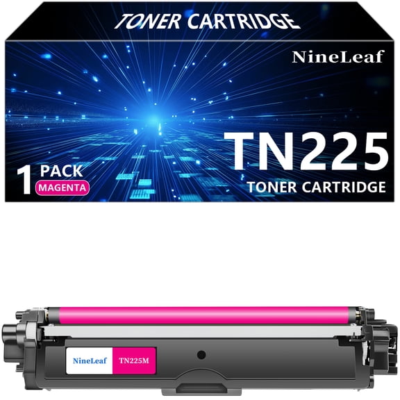 Nineleaf TN225 1 Pack Magenta Toner Cartridge Replacement for Brother TN225 TN-225 TN225M to work with MFC-9130CW HL-3170CDW HL-3140CW HL-3180CDW MFC-9330CDW DCP-9020CDN printer