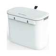 thumbnail image 1 of Nine Stars Countertop Kitchen Compost Caddy, 1.3 Gallon Plastic Composting Bin, White, 1 of 11