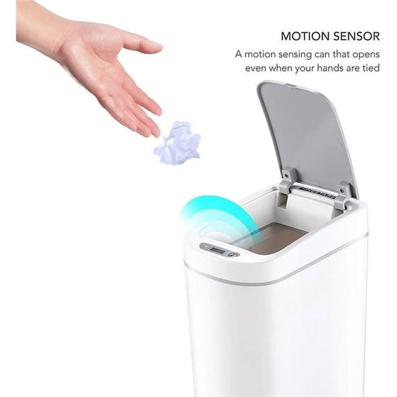 Ninestars 1.85 gal Slim Automatic Infrared Motion Sensor Trash Can ...