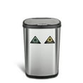 thumbnail image 1 of Nine Stars Automatic Kitchen Trash Can, 13 Gallon Stainless Steel, Motion Sensor Hands-Free Soft-Close Lid Garbage Bin, Silver, 1 of 7