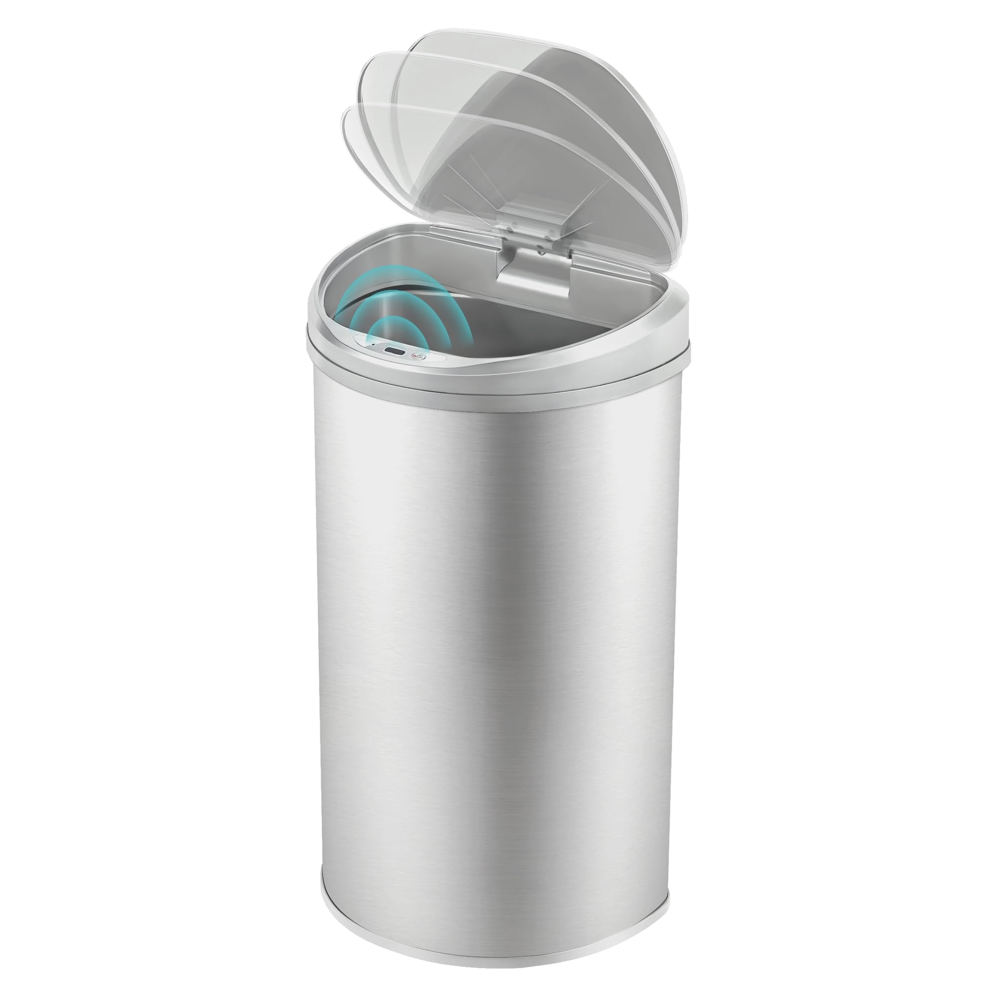 13 Gallon Automatic Motion Sensor Trash Can - Stainless Steel Touchless Kitchen Garbage Can With Lid
