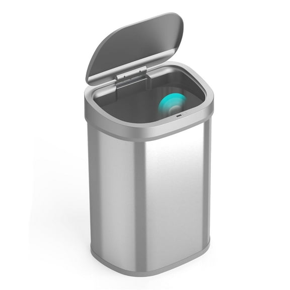 Ninestars 21 Gallons Automatic Large Kitchen Trash Can with Lid, Motion Sensor Trash Can for Kitchen, LivingRoom, Office, 80 Liter X Large Touchless Stainless Steel Garbage Bin (Rectangular)