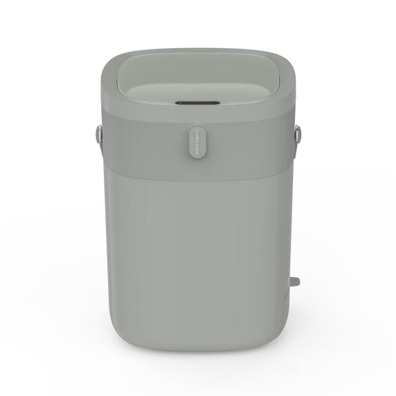 Ninestars 3.2 Gal Vibration and Motion Sensor Trash Can, Silver