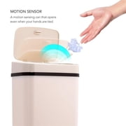 Ninestars 3.2 gal Touchless Motion Sensor Trash Can, White