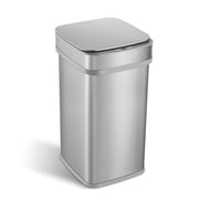 Ninestars Automatic Kitchen Trash Can, 13-Gallon Stainless Steel, Odor-Eliminating, Motion Sensor Garbage Bin with Soft Close Lid, Silver