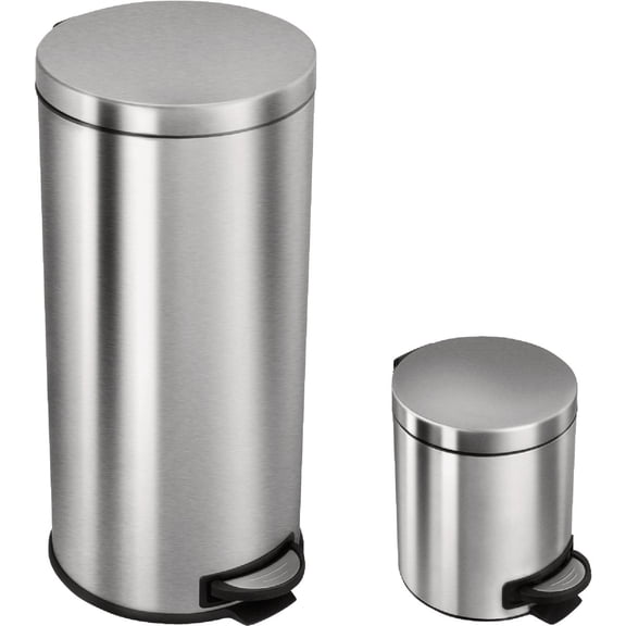 Ninestars Stainless Steel Trash Can Set - Pack of 6