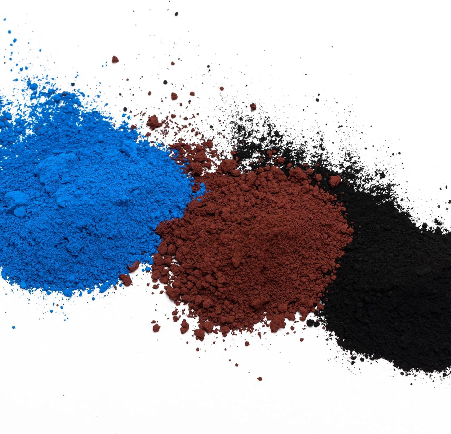 Ninesung 3 Colors Pigment Powder, Brown,Black, Blue Iron Oxide Powder