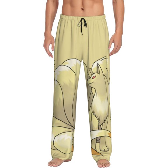 Ninetales Men's Pajama Pants, Ultra-soft Comfy Casual Lounge Pants, Graphic Printed Sleep Pjs Bottoms With Drawstring Pockets