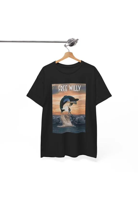 Nineties Kids Movie Free Willy Retro Vintage Film Design Unisex T-Shirt up to size 5XL
