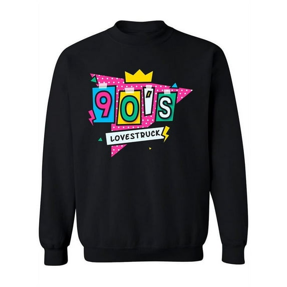 Nineties Lovestruck Sweatshirt Women -Image by Shutterstock, Female Large