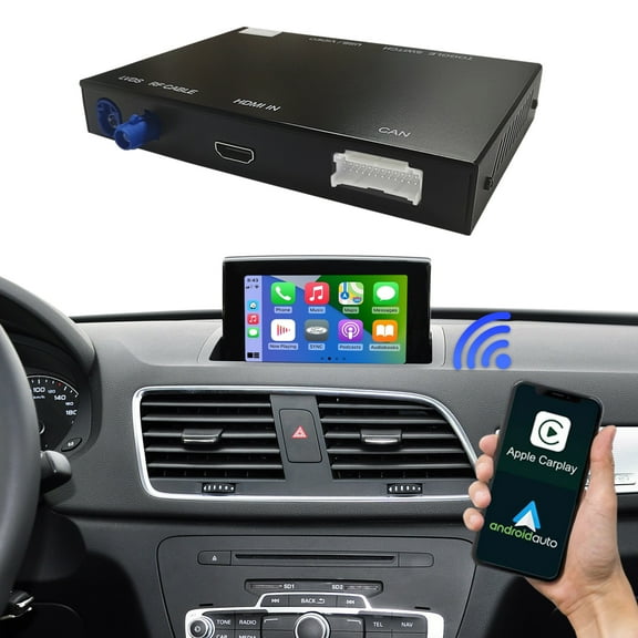 Ninetom Car Wireless Carplay for Audi Q3 2014-2018 Year with MMI 3GNot Fit for RMC SystemCarplay Retrofit Kit Decoder Support Bluetooth Mirrorlink Camera