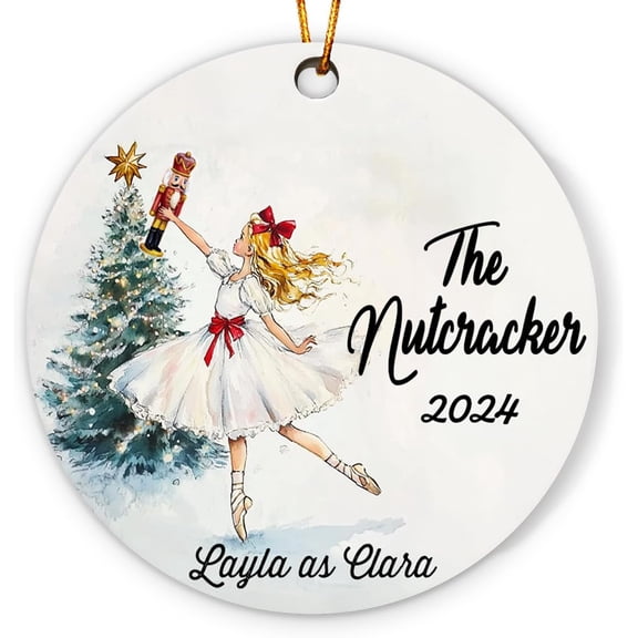 Ninety-Seven | Personalized Nutcracker Clara Christmas Ornament, Nutcracker Clara Ballet Dancer Keepsake, Custom Ballerina Gift, Nutcracker undefined